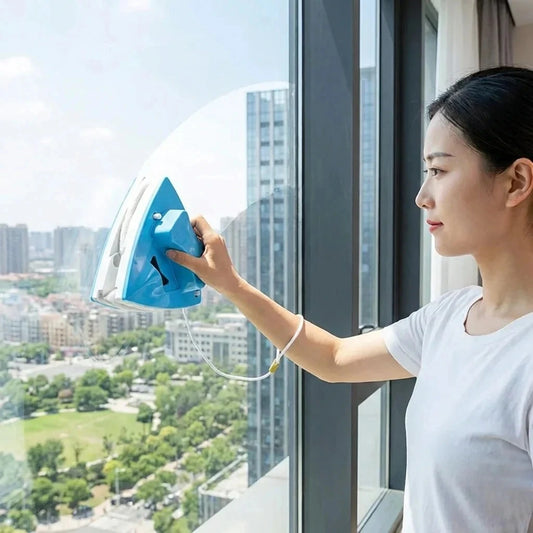 Magnetic Window Cleaner – Double-Sided Glass Cleaning Tool with Strong Magnets | Window Wiper & Squeegee for Home Use