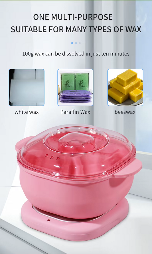 Silicone Wax Heater | Portable and Easy-to-Use Electric Waxing Heater Machine with Lid for Gentle Hair Removal | Wax Heater for Waxing for Women | Non-Stick Wax Warmer