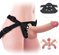 Realistic Silicone Strap-on Dildo With Wearable Sex Harness